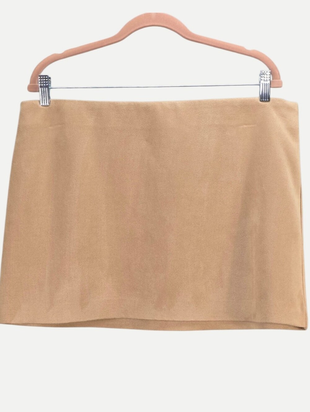 Joie Tan Faux Suede Pull On Mini Skirt Size Large NWOT